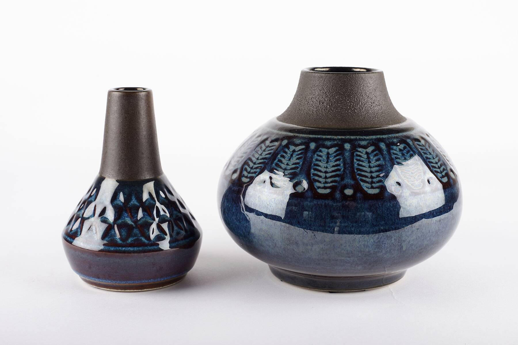 Set of two ceramic vases designed by Einar Johansen for Søholm Stentøj, Denmark 1960’s.