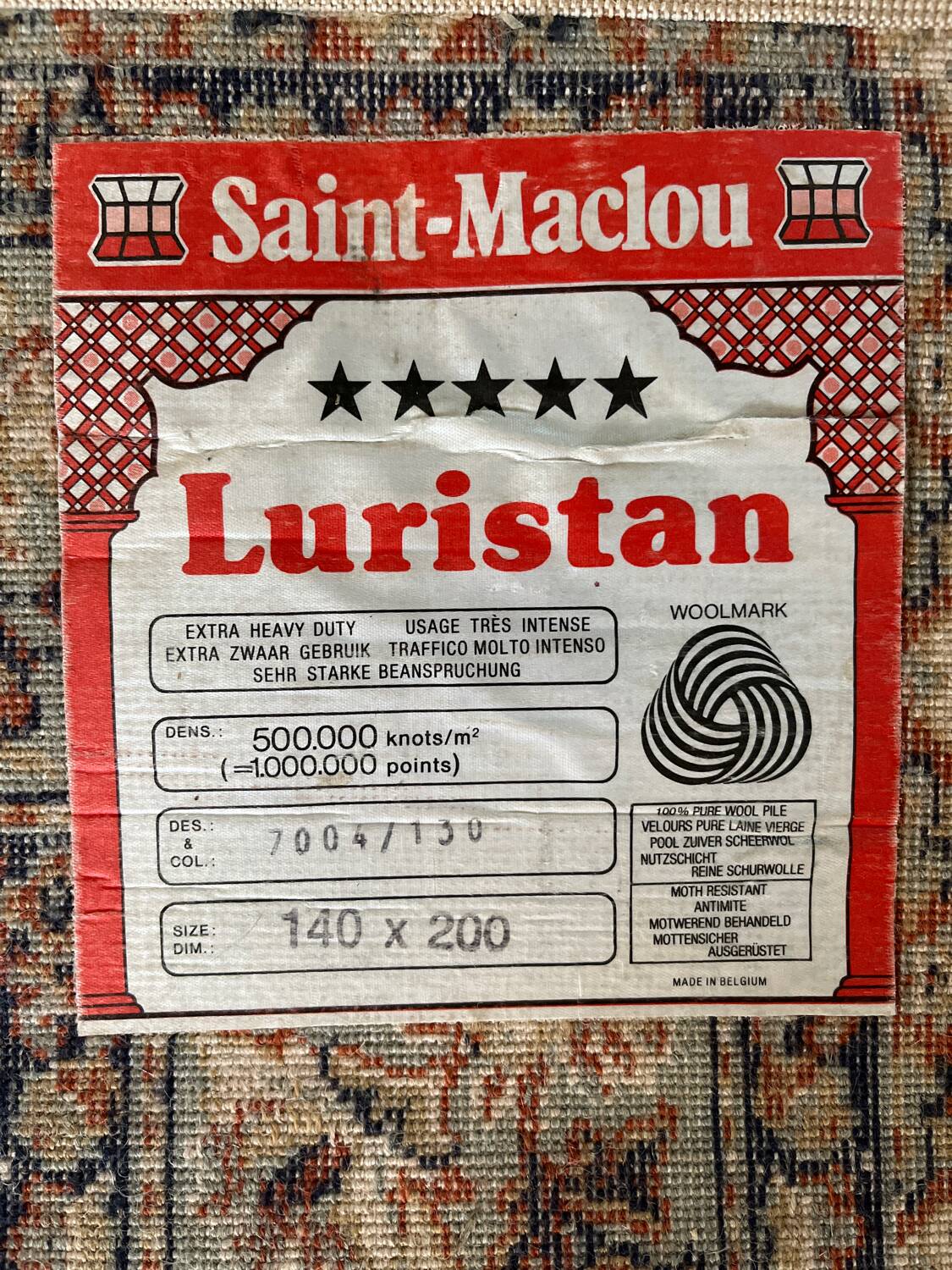 Wool carpet, Belgium