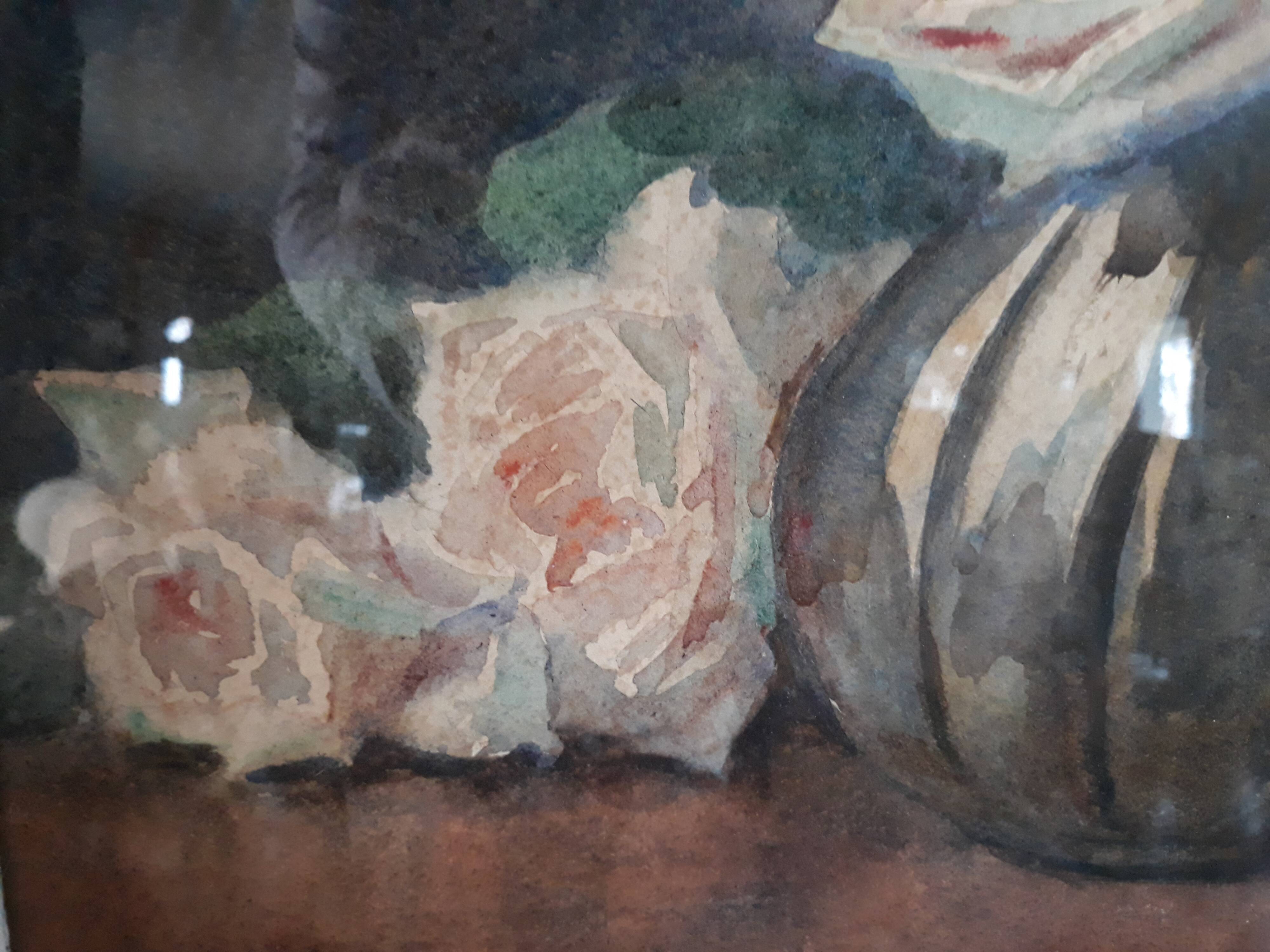 Aquarelle bouquet de roses
