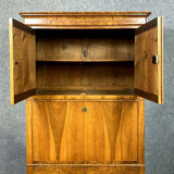 Secretary guillotine era Louis Philippe Charles X in blond walnut circa 1830