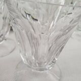 9 glasses with beveled foot 60's