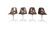 Charles & Ray Eames Set of 4 "La Fonda" Chairs for Herman Miller, 1960