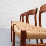 Niels Möller Model 75 Paper Cord Dining Chairs