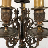 Pair of marble and bronze candelabra, nineteenth