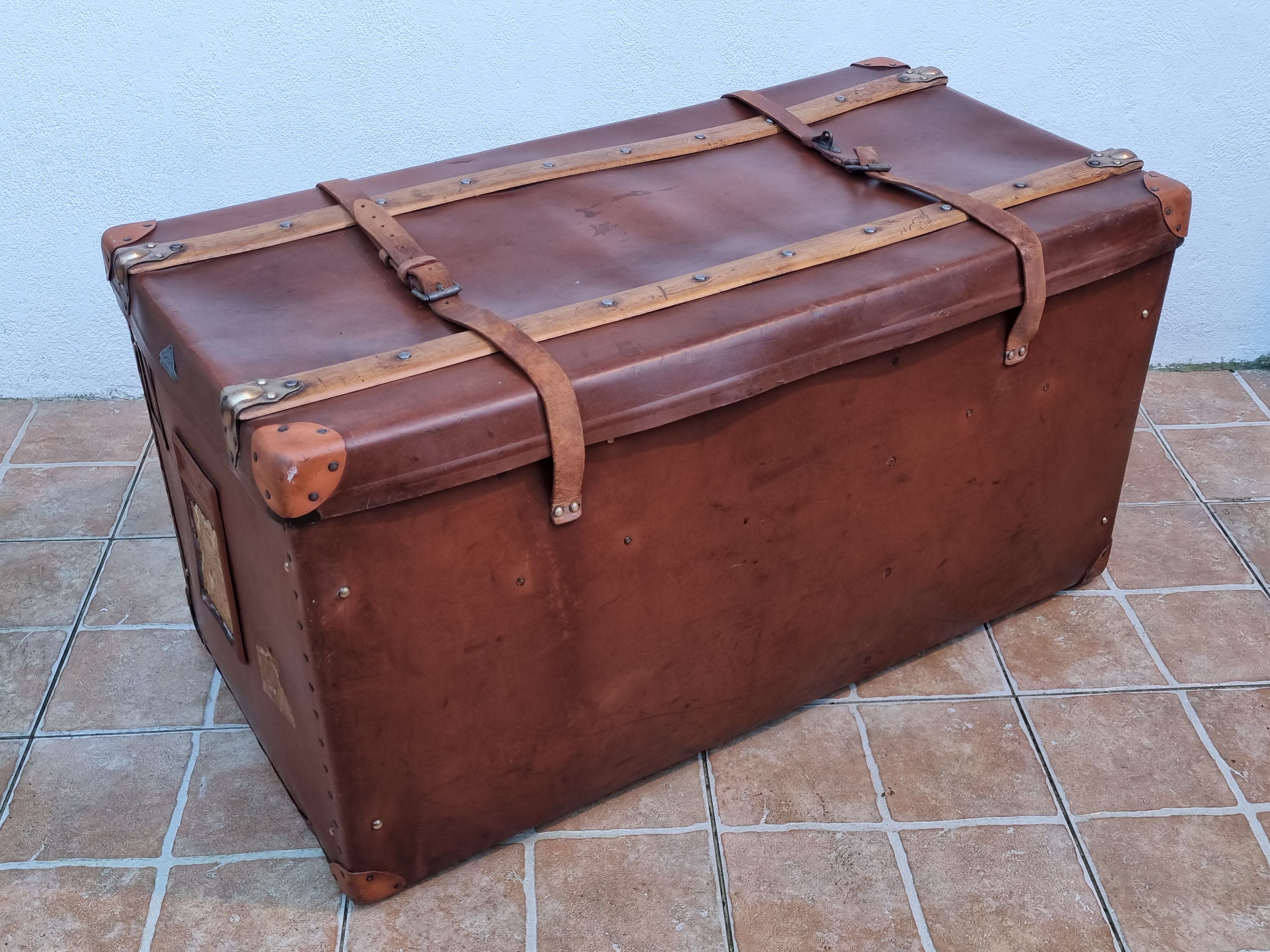 Travel trunk "titan" e&m malard, paris, 30-40s, 100 cm