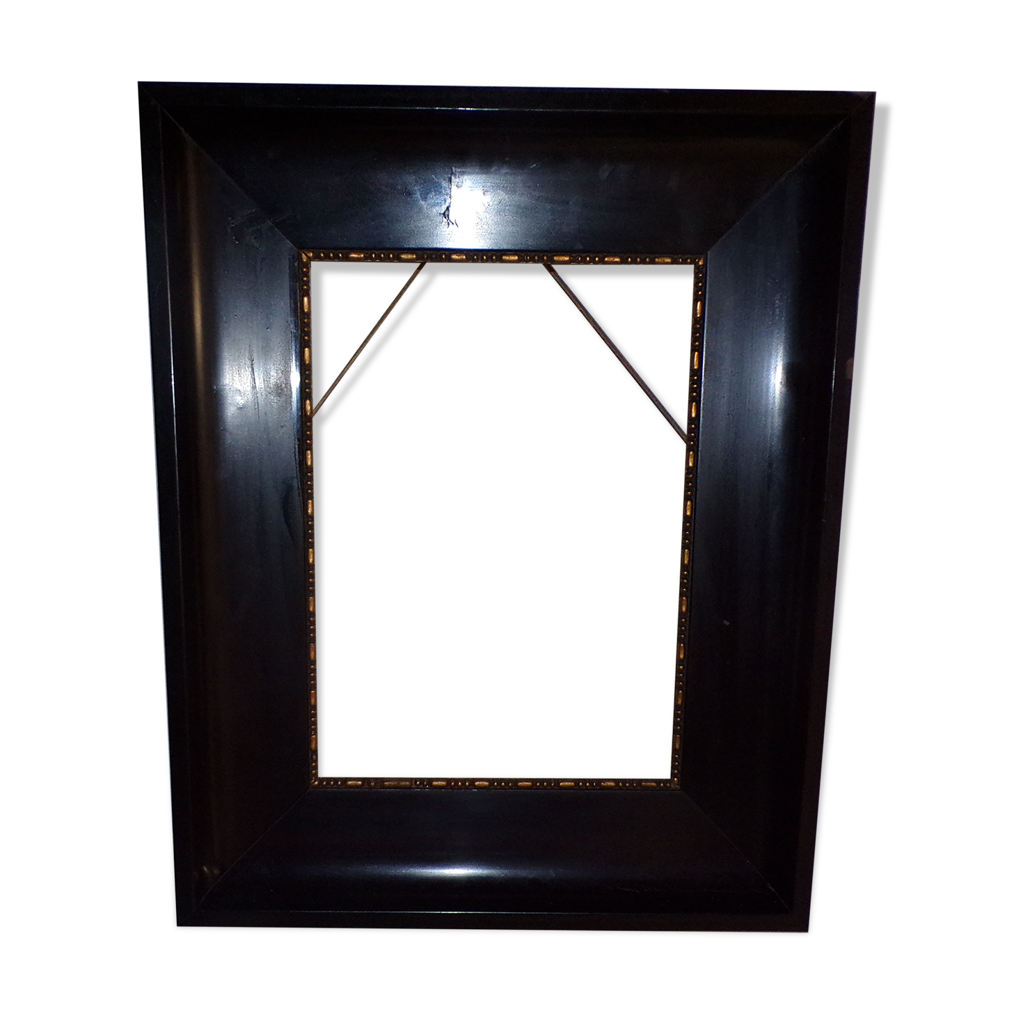 Mirror old black wood frame 46x57