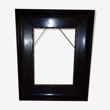 Mirror old black wood frame 46x57