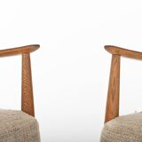 Fd144 Easy Chairs in Oak and Teak by Peter Hvidt & Orla Mølgaard-Nielsen for France & Daverkosen