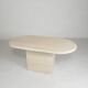 Mid-Century travertine coffee table with an oval top, 1970s.