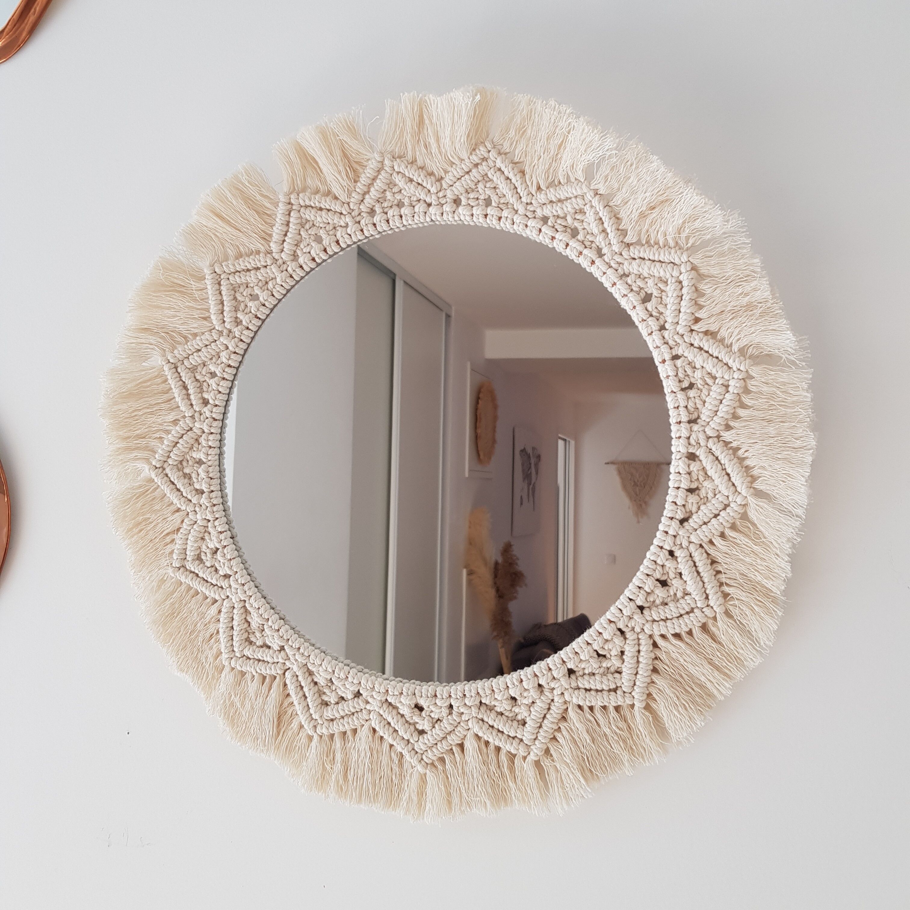 Macramé mirror