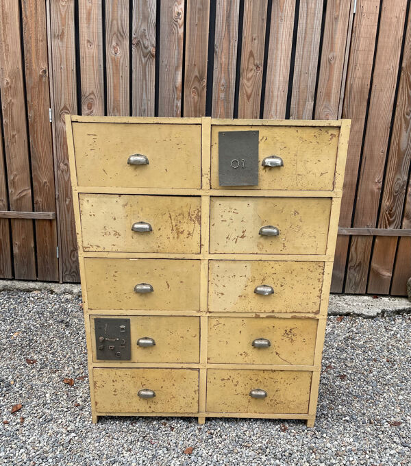 Meuble à tiroir meuble de métier ancien