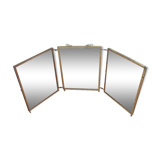 Miroir triptyque - début XXème - cadre doré - 71x29cm