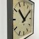 Dark grey square wall clock from pragotron, 1960s
