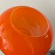 Suspension vintage en opaline orange électrifiée à neuf