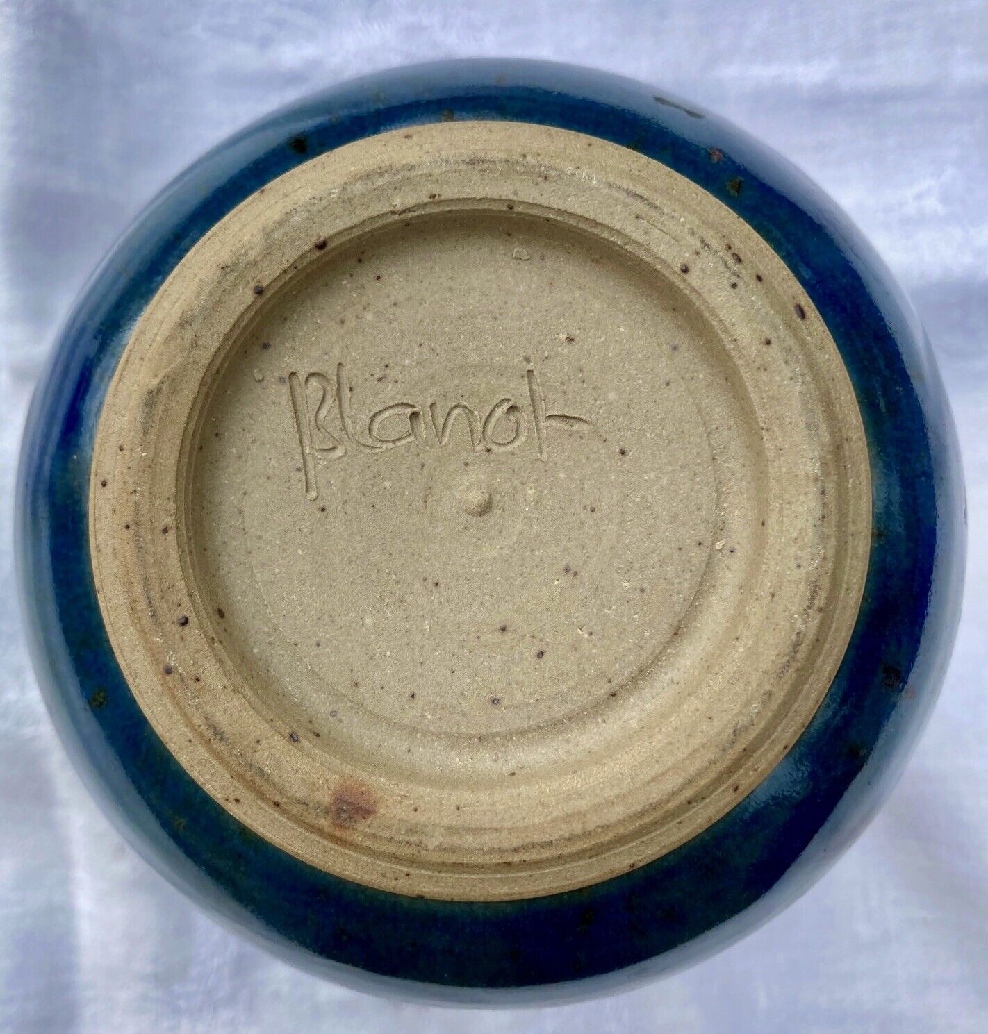 VASE PENSU , in enamelled ceramic, signed BLANOT