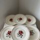 Assiettes plates Germaine Badonviller fleurs