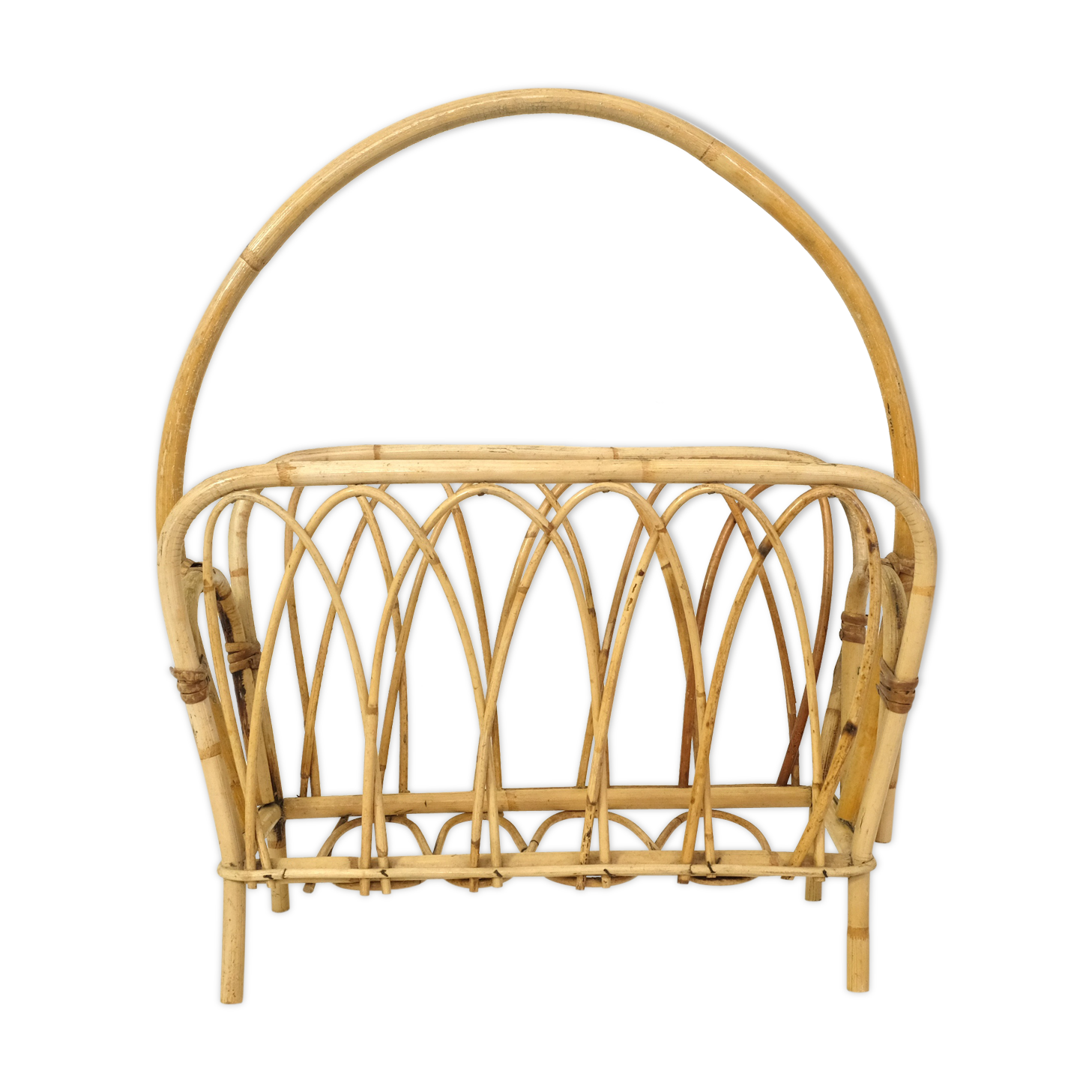 70s rattan magazine door