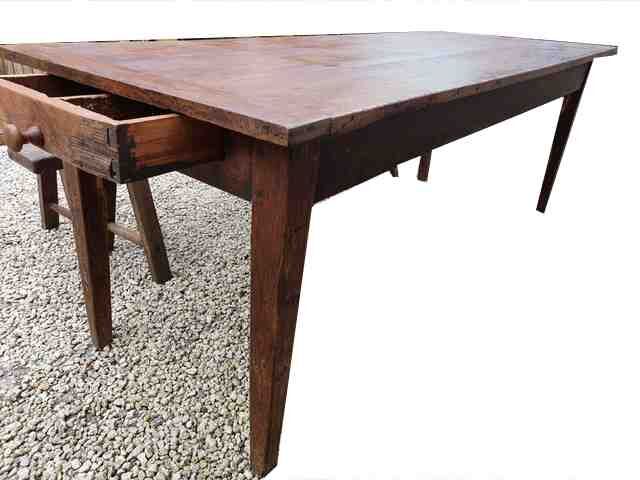 Farmhouse table in chene 200cm + 2 benches