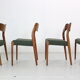 4 chaises Niels Møller « Modèle- 71 » palissandre & tissu 1951