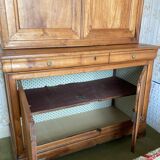 Large two-part cherry wood sideboard