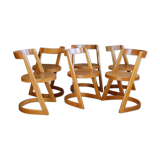 6 cantilever chairs Baumann Halfa 70s