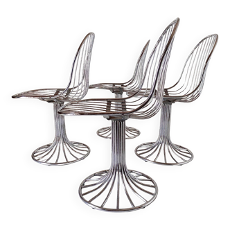 Chaises de salle à manger Space Age, Italie 1970