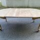 Extendable round Louis XV dining table, renovated in raw wood, 20th century, 200cm