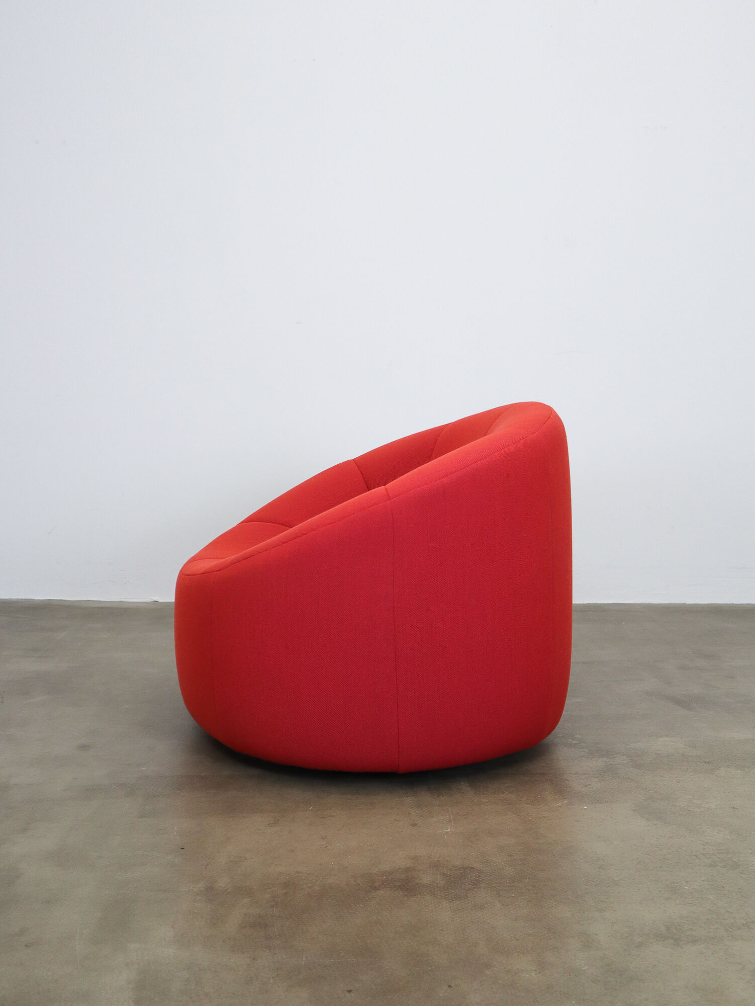 Red Pumpkin chair and ottoman by Pierre Paulin for Ligne Roset
