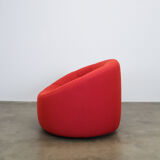 Red Pumpkin chair and ottoman by Pierre Paulin for Ligne Roset