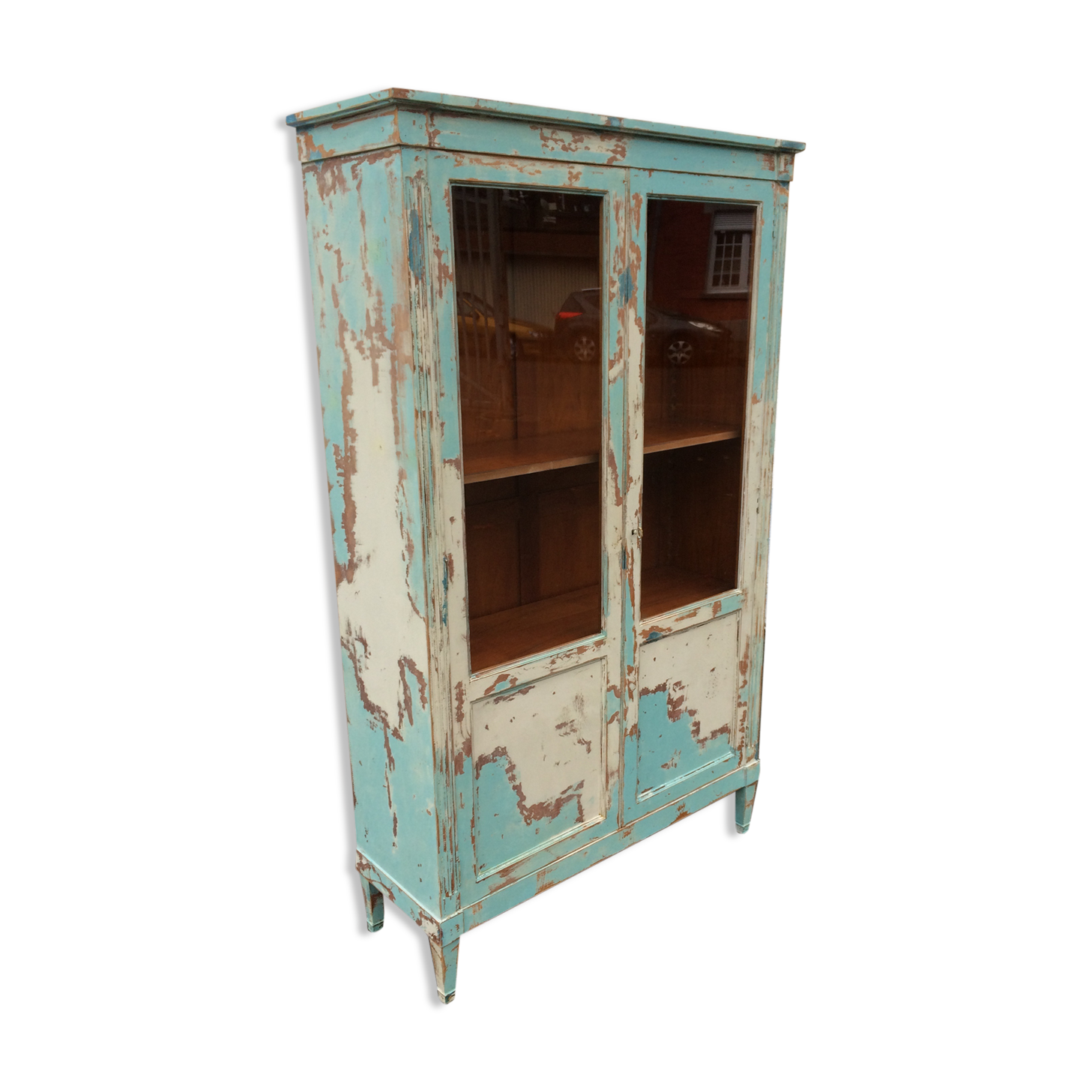 Old showcase beautiful patina