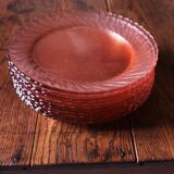 Lot 11 flat plates Rosaline Arcoroc