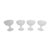 4 old champagne glasses