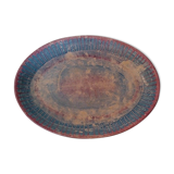 Vintage oval dish earthenware Industria Argentina Haretord signed