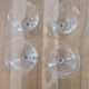 4 antique engraved glass goblets