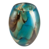 Ovoid vase in multicoloured blown glass signed Mdina - Circa 1960