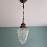 Crystal pendant lamp, Val Saint-Lambert, early twentieth century
