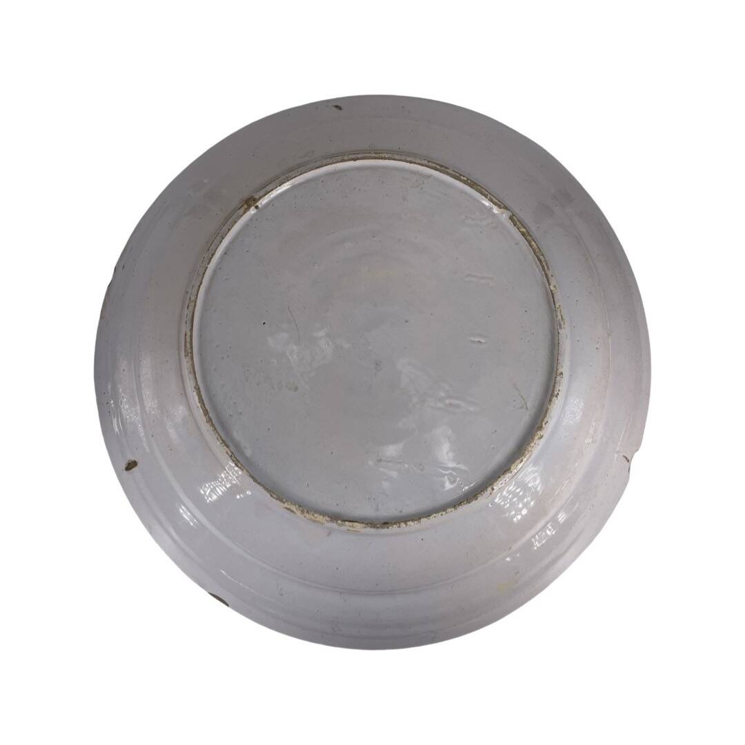 Large Delft Earthenware Plate from the 18th Century