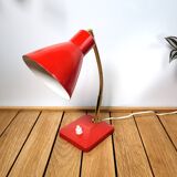 Small vintage 1970s red and gold flexible lamp