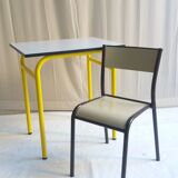 Vintage yellow desk and chair