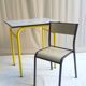 Bureau vintage jaune et sa chaise