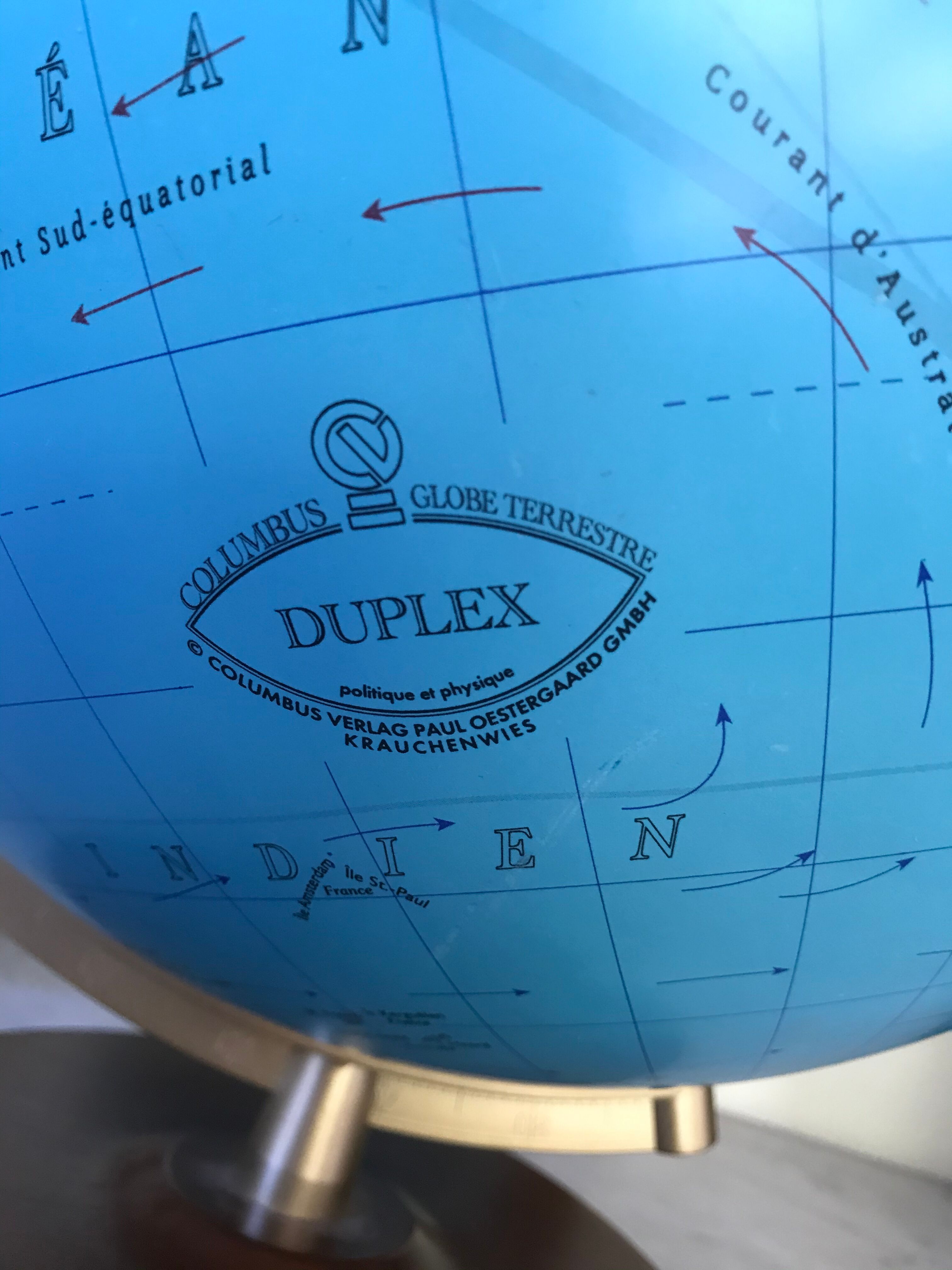 Vintage vintage Earth Globe Columbus