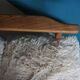 Vintage Armchair Mid-Century Beige Faux Fur Restored