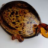 Murano speckled glass tortoise ashtray decoration