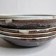 Set of five old hollow plates in glazed ceramic, nineteenth century, 23 cm