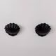 Pair of vintage wall lights in black porcelain, France 1970.