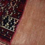 Ancient turkmen yomud handmade carpet 70cm x 118cm 1900s, 1c725