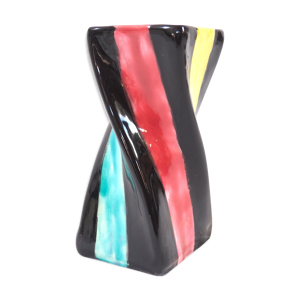 Vase céramique bandes - couleurs