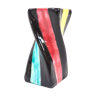 Ceramic vase with colored stripes