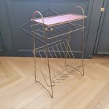 Vintage brass wire side table-magazine rack