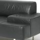 Quadra Poltrona Frau 3-seater black leather sofa
